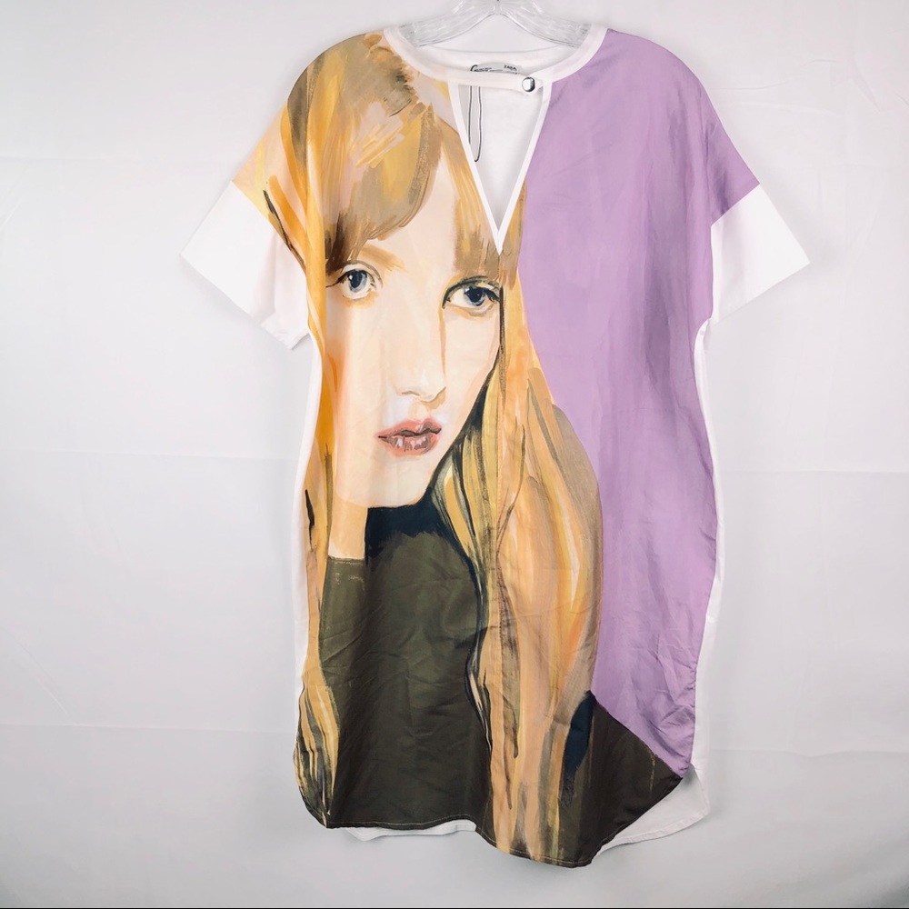 Zara Graphic T-Shirt Dress